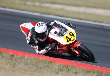 ADAC Team Hansa Fahrer Philipp Freitag beim Moto3 Northern Europe Cup