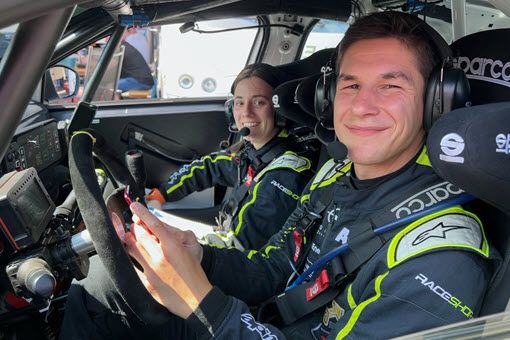 Starke Hitze bei der Vechtdal Rallye für Lukas Thiele