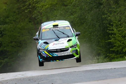 ADAC Team Hansa Fahrer, Lukas Thiele, bei der Rallye de Wallonie